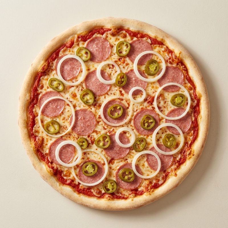 Firestarter, Pizza Diavolo: Salami, Peperoni, Zwiebeln, scharf, Benno’s Pizza Seevetal